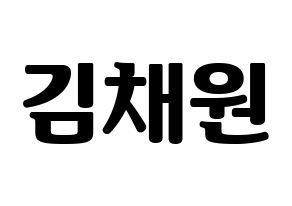 KPOP APRIL(에이프릴、エイプリル) 김채원 (チェウォン) コンサート用　応援ボード・うちわ　韓国語/ハングル文字型紙 通常
