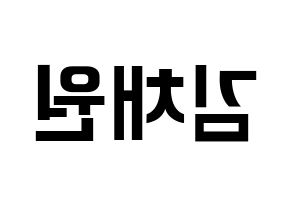 KPOP APRIL(에이프릴、エイプリル) 김채원 (チェウォン) k-pop アイドル名前 ファンサボード 型紙 左右反転