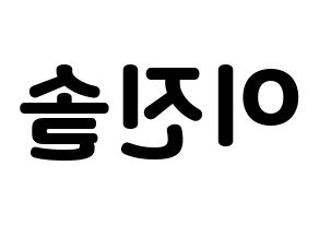 KPOP APRIL(에이프릴、エイプリル) 이진솔 (ジンソル) 応援ボード・うちわ　韓国語/ハングル文字型紙 左右反転