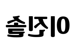 KPOP APRIL(에이프릴、エイプリル) 이진솔 (ジンソル) コンサート用　応援ボード・うちわ　韓国語/ハングル文字型紙 左右反転