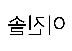 KPOP APRIL(에이프릴、エイプリル) 이진솔 (ジンソル) コンサート用　応援ボード・うちわ　韓国語/ハングル文字型紙 左右反転