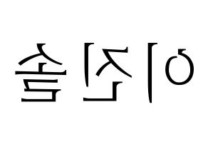 KPOP APRIL(에이프릴、エイプリル) 이진솔 (ジンソル) 応援ボード・うちわ　韓国語/ハングル文字型紙 左右反転