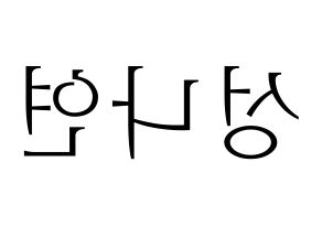 KPOP APRIL(에이프릴、エイプリル) 레이첼 (レイチェル) 応援ボード・うちわ　韓国語/ハングル文字型紙 左右反転