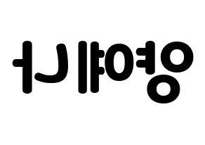 KPOP APRIL(에이프릴、エイプリル) 양예나 (イェナ) 応援ボード・うちわ　韓国語/ハングル文字型紙 左右反転