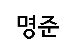 KPOP ASTRO(아스트로、アストロ) MJ (キム・ミョンジュン, MJ) 無料サイン会用、イベント会用応援ボード型紙 通常