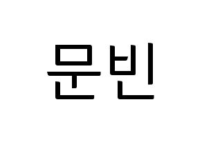 KPOP ASTRO(아스트로、アストロ) 문빈 (ムンビン) コンサート用　応援ボード・うちわ　韓国語/ハングル文字型紙 通常