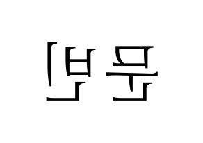 KPOP ASTRO(아스트로、アストロ) 문빈 (ムンビン) 応援ボード・うちわ　韓国語/ハングル文字型紙 左右反転