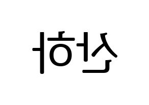 KPOP ASTRO(아스트로、アストロ) 윤산하 (ユン・サナ) プリント用応援ボード型紙、うちわ型紙　韓国語/ハングル文字型紙 左右反転