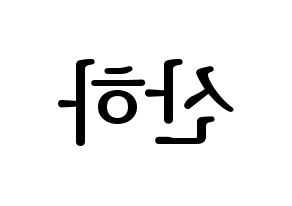 KPOP ASTRO(아스트로、アストロ) 윤산하 (ユン・サナ) プリント用応援ボード型紙、うちわ型紙　韓国語/ハングル文字型紙 左右反転