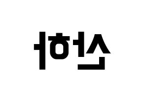 KPOP ASTRO(아스트로、アストロ) 윤산하 (ユン・サナ) k-pop アイドル名前 ファンサボード 型紙 左右反転