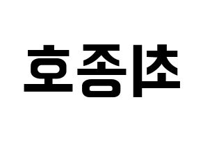 KPOP ATEEZ(에이티즈、エイティーズ) 종호 (ジョンホ) k-pop アイドル名前 ファンサボード 型紙 左右反転