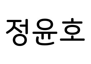 KPOP ATEEZ(에이티즈、エイティーズ) 윤호 (チョン・ユノ, ユノ) 無料サイン会用、イベント会用応援ボード型紙 通常