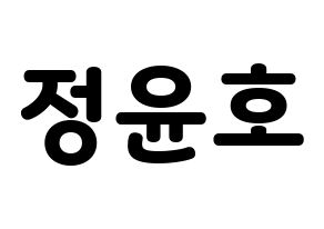 KPOP ATEEZ(에이티즈、エイティーズ) 윤호 (ユノ) 応援ボード・うちわ　韓国語/ハングル文字型紙 通常