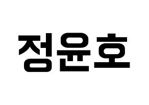 KPOP ATEEZ(에이티즈、エイティーズ) 윤호 (ユノ) k-pop アイドル名前 ファンサボード 型紙 通常
