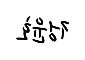 KPOP ATEEZ(에이티즈、エイティーズ) 윤호 (ユノ) 応援ボード ハングル 型紙  左右反転