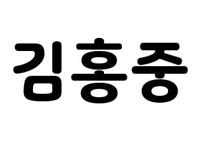 KPOP ATEEZ(에이티즈、エイティーズ) 홍중 (ホンジュン) 応援ボード・うちわ　韓国語/ハングル文字型紙 通常