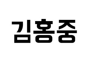 KPOP ATEEZ(에이티즈、エイティーズ) 홍중 (ホンジュン) k-pop アイドル名前 ファンサボード 型紙 通常