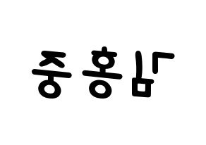 KPOP ATEEZ(에이티즈、エイティーズ) 홍중 (ホンジュン) 名前 応援ボード 作り方 左右反転
