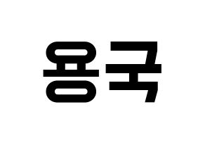 KPOP B.A.P(비에이피、ビーエイピー) 용국 (ヨングク) 名前 応援ボード 作り方 通常