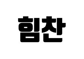 KPOP B.A.P(비에이피、ビーエイピー) 힘찬 (ヒムチャン) コンサート用　応援ボード・うちわ　韓国語/ハングル文字型紙 通常