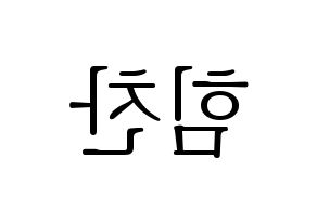 KPOP B.A.P(비에이피、ビーエイピー) 힘찬 (ヒムチャン) 応援ボード・うちわ　韓国語/ハングル文字型紙 左右反転