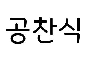 KPOP B1A4(비원에이포、ビーワンエーフォー) 공찬 (コン・チャンシク, ゴンチャン) 無料サイン会用、イベント会用応援ボード型紙 通常