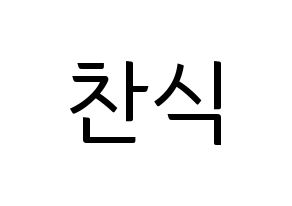 KPOP B1A4(비원에이포、ビーワンエーフォー) 공찬 (ゴンチャン) コンサート用　応援ボード・うちわ　韓国語/ハングル文字型紙 通常