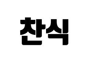 KPOP B1A4(비원에이포、ビーワンエーフォー) 공찬 (ゴンチャン) コンサート用　応援ボード・うちわ　韓国語/ハングル文字型紙 通常
