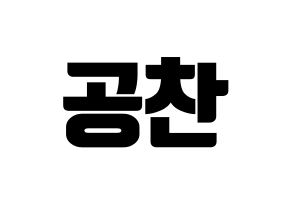 KPOP B1A4(비원에이포、ビーワンエーフォー) 공찬 (ゴンチャン) コンサート用　応援ボード・うちわ　韓国語/ハングル文字型紙 通常