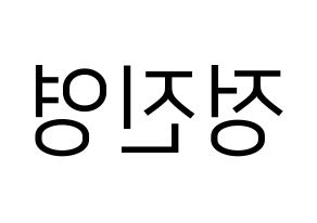 KPOP B1A4(비원에이포、ビーワンエーフォー) 진영 (ジニョン) プリント用応援ボード型紙、うちわ型紙　韓国語/ハングル文字型紙 左右反転