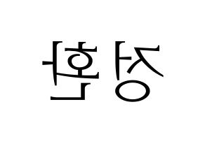 KPOP B1A4(비원에이포、ビーワンエーフォー) 산들 (サンドゥル) 応援ボード・うちわ　韓国語/ハングル文字型紙 左右反転