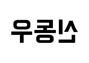 KPOP B1A4(비원에이포、ビーワンエーフォー) 신우 (シヌゥ) k-pop アイドル名前 ファンサボード 型紙 左右反転