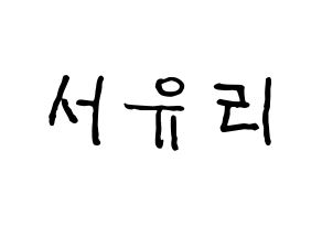 KPOP Berry Good(베리굿、ベリー・グッド) 서율 (ソユル) k-pop アイドル名前 ファンサボード 型紙 通常