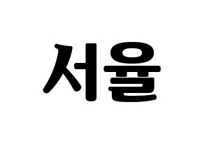KPOP Berry Good(베리굿、ベリー・グッド) 서율 (ソユル) コンサート用　応援ボード・うちわ　韓国語/ハングル文字型紙 通常