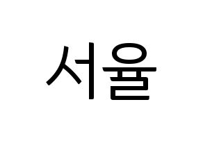 KPOP Berry Good(베리굿、ベリー・グッド) 서율 (ソユル) コンサート用　応援ボード・うちわ　韓国語/ハングル文字型紙 通常