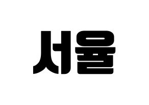 KPOP Berry Good(베리굿、ベリー・グッド) 서율 (ソユル) コンサート用　応援ボード・うちわ　韓国語/ハングル文字型紙 通常