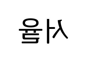 KPOP Berry Good(베리굿、ベリー・グッド) 서율 (ソユル) プリント用応援ボード型紙、うちわ型紙　韓国語/ハングル文字型紙 左右反転