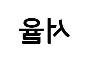 KPOP Berry Good(베리굿、ベリー・グッド) 서율 (ソユル) k-pop アイドル名前 ファンサボード 型紙 左右反転