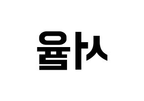 KPOP Berry Good(베리굿、ベリー・グッド) 서율 (ソユル) k-pop アイドル名前 ファンサボード 型紙 左右反転