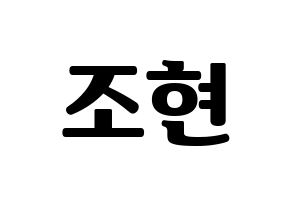 KPOP Berry Good(베리굿、ベリー・グッド) 조현 (ジョヒョン) コンサート用　応援ボード・うちわ　韓国語/ハングル文字型紙 通常