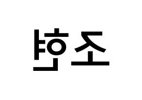 KPOP Berry Good(베리굿、ベリー・グッド) 조현 (シン・ジウォン, ジョヒョン) 無料サイン会用、イベント会用応援ボード型紙 左右反転