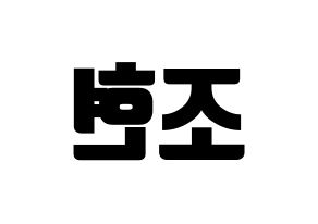KPOP Berry Good(베리굿、ベリー・グッド) 조현 (ジョヒョン) コンサート用　応援ボード・うちわ　韓国語/ハングル文字型紙 左右反転