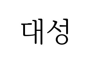 KPOP BIGBANG(빅뱅、ビッグバン) 대성 (D-LITE) 応援ボード・うちわ　韓国語/ハングル文字型紙 通常