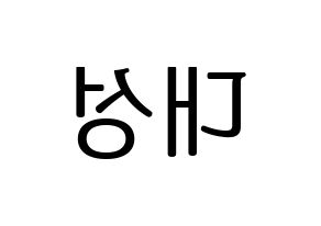 KPOP BIGBANG(빅뱅、ビッグバン) 대성 (D-LITE) プリント用応援ボード型紙、うちわ型紙　韓国語/ハングル文字型紙 左右反転