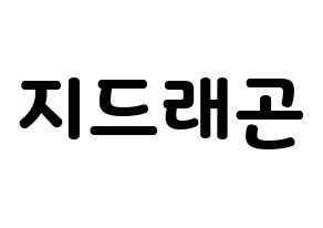 KPOP BIGBANG(빅뱅、ビッグバン) 지드래곤 (G-DRAGON) 応援ボード・うちわ　韓国語/ハングル文字型紙 通常