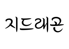 KPOP BIGBANG(빅뱅、ビッグバン) 지드래곤 (G-DRAGON) k-pop 応援ボード メッセージ 型紙 通常