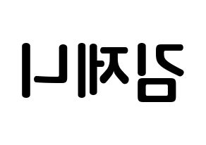 KPOP Black Pink(블랙핑크、ブラックピンク) 제니 (キム・ジェニ, ジェニー) k-pop アイドル名前　ボード 言葉 左右反転