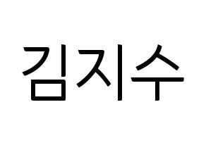 KPOP Black Pink(블랙핑크、ブラックピンク) 지수 (ジス) コンサート用　応援ボード・うちわ　韓国語/ハングル文字型紙 通常