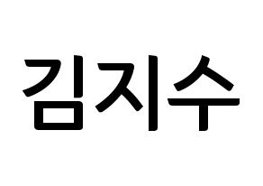 KPOP Black Pink(블랙핑크、ブラックピンク) 지수 (ジス) k-pop アイドル名前 ファンサボード 型紙 通常