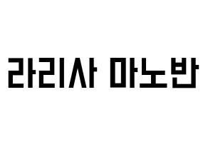 KPOP Black Pink(블랙핑크、ブラックピンク) 리사 (リサ) 名前 応援ボード 作り方 通常